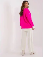 Dámska pletená súprava BA KMPL 3017.76P Ecru s neónovou ružovou - FPrice Dámska pletená súprava BA KMPL 3017.76P Ecru s neónovou ružovou - FPrice