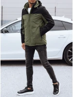 Pánska zimná bunda s odnímateľnou kapucňou zelená FashionStreet TX4913