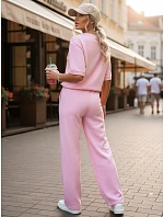 Dámske tepláky s krátkym rukávom ružové FashionStreet AY1168