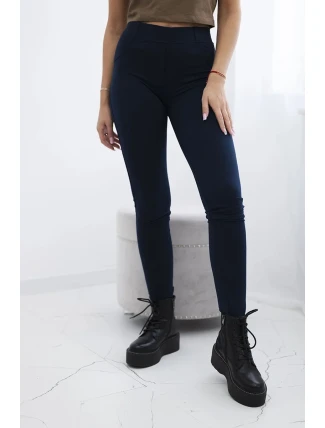 Bavlnené nohavice s vreckami vzadu tmavomodré Bavlnené nohavice s vreckami vzadu tmavomodré