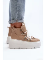 Zazoo 3416 Dámska kožená športová obuv Beige Zazoo 3416 Dámska kožená športová obuv Beige