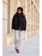 Dámska bunda KUR0027 čierna - Roco Fashion