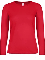 B&C #E150 LSL /women Dámske tričko s dlhým rukávom 01.006T červené B&C #E150 LSL /women Dámske tričko s dlhým rukávom 01.006T červené