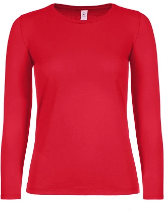 B&C #E150 LSL /women Dámske tričko s dlhým rukávom 01.006T červené B&C #E150 LSL /women Dámske tričko s dlhým rukávom 01.006T červené