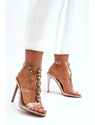 Sandále na podpätku model 183496 Vykročte štýlovo Sandále na podpätku model 183496 Vykročte štýlovo