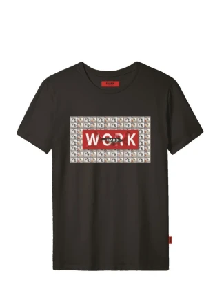 Pánske tričko John Frank JFTCOOL25 WORK HARD