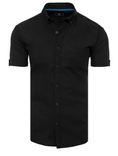 Pánske tričko s krátkym rukávom čierne FashionStreet KX0982