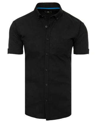 Pánske tričko s krátkym rukávom čierne FashionStreet KX0982