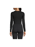 CASALL Crop Tričko s dlhým rukávom Black CASALL Crop Tričko s dlhým rukávom Black