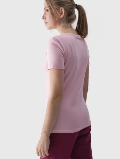 Damski T-Shirt Z Nadrukiem 4F 4FWMM00TTSHF1846-56S Różowy