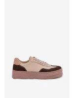 Kožené dámske tenisky na platforme Zazoo N1269S2 beige Kožené dámske tenisky na platforme Zazoo N1269S2 beige