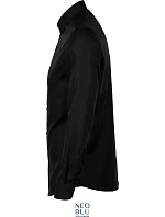 NEOBLU Blaise Men Mikro keprová košeľa s dlhým rukávom 24.3182 deep black NEOBLU Blaise Men Mikro keprová košeľa s dlhým rukávom 24.3182 deep black