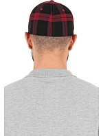 Flexfit 6197 6-panelová čiapka s šiltom „Tartan Plaid“ 55.6197 čierna/sivá