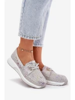 Zamszowe Półbuty Ze Skóry Naturalnej Na Platformie Artiker 56C2104 Szare