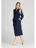 Dámsky kabát M698 tmavomodrý - Figl