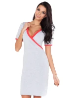 Dámske šaty model 71193 šedo - oranžová - RaWear