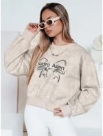Dámska krátka nadrozmerná mikina s motívom kravaty DENVIS svetlo sivá FashionStreet BY1424 Dámska krátka nadrozmerná mikina s motívom kravaty DENVIS svetlo sivá FashionStreet BY1424