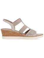 Pohodlné sandále na podpätku Remonte W RKR667 rose gold Pohodlné sandále na podpätku Remonte W RKR667 rose gold