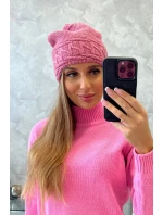 Dámska čiapka Aniela K338 tmavo ružová