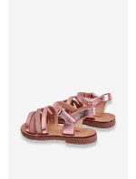 Dziecięce Sandały Z Paseczkami Różowe Isla