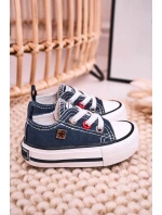 Dziecięce Klasyczne Niskie Trampki BIG STAR HH374195 Granatowe