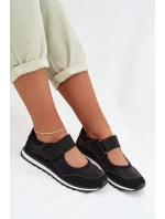 Sportovní dámské polobotky na suchý zip Černé Aveliette