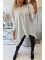 Oversize blúzka svetlo šedá Oversize blúzka svetlo šedá