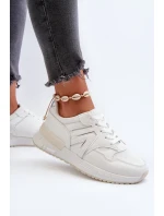 Sneakersy Damskie Z Eko Skóry Białe Vinelli