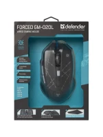 DEFENDER DRÔTOVÁ MYŠ FORCED GM-020L 800/1800/2400/3200 DPI 6P + PODLOŽKA POD MYŠ + HRA 52020 DEFENDER DRÔTOVÁ MYŠ FORCED GM-020L 800/1800/2400/3200 DPI 6P + PODLOŽKA POD MYŠ + HRA 52020