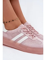 Dámske kožené semišové tenisky na platforme Pink Artelle Dámske kožené semišové tenisky na platforme Pink Artelle