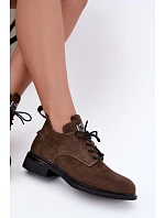 Dámske kožené topánky Vinceza 89151 Khaki