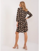 Šaty D73771M30427A čierno-béžové