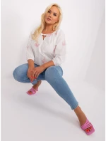 Blúzka LK BZ 509324 1.81P biela a ružová