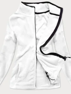 Bielo-čierna dámska Plyšový mikina (HH002-45-1)