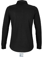 NEOBLU Basile Dámska blúzka z piqué s dlhými rukávmi 24.3791 deep black
