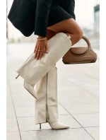 Topánky na podpätku so zvrškom Light Beige Bellinna Topánky na podpätku so zvrškom Light Beige Bellinna