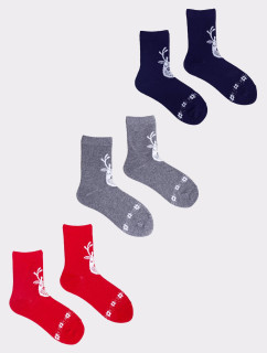 Yoclub Vianočné ponožky 3-pack SKA-X048U-AA00 Multicolour