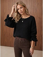 Dámsky sveter oversize, čierny, FashionStreet MY2601
