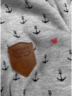 Tmavosivá vzorovaná dámska mikina (2304)