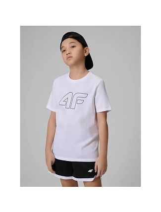 Chlapčenské tričko s potlačou 4F 4FJRSS26TTSHM3599-10S