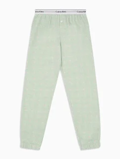 Dámske pyžamové nohavice QS5934E-FPV zelená - Calvin Klein