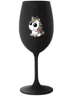 SPIRITUAL ONE - čierny pohár na víno 350 ml