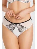 Gorsenia K 842 Čierno-biele tangá S-2XL