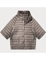 Obojstranná dámska plus size bunda Goodlookin cocoa/panther s 3/4 rukávmi (M6-6308-358) Obojstranná dámska plus size bunda Goodlookin cocoa/panther s 3/4 rukávmi (M6-6308-358)
