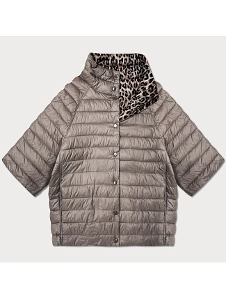 Obojstranná dámska plus size bunda Goodlookin cocoa/panther s 3/4 rukávmi (M6-6308-358) Obojstranná dámska plus size bunda Goodlookin cocoa/panther s 3/4 rukávmi (M6-6308-358)