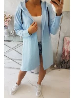 Dlhší zadný plášť modrý