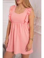 Šaty s volánmi 9082 marhuľová - Kesi