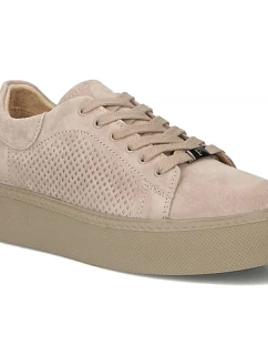 Dámske béžové kožené čižmy Filippo DP7502/26