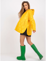 Dámska bunda s kapucňou Rue Paris Eleanor - žltá