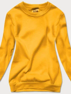 Žltá dámska mikina so sťahovacím lemom (w01-68)